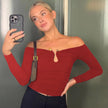 Off Shoulder Curve Top