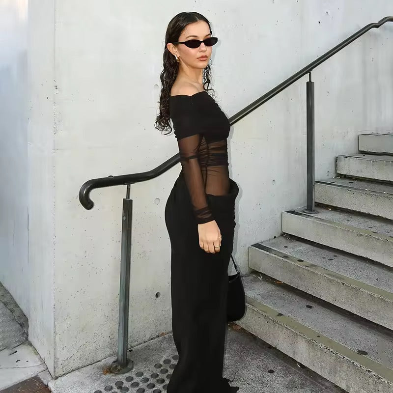 Off Shoulder Draped Dress