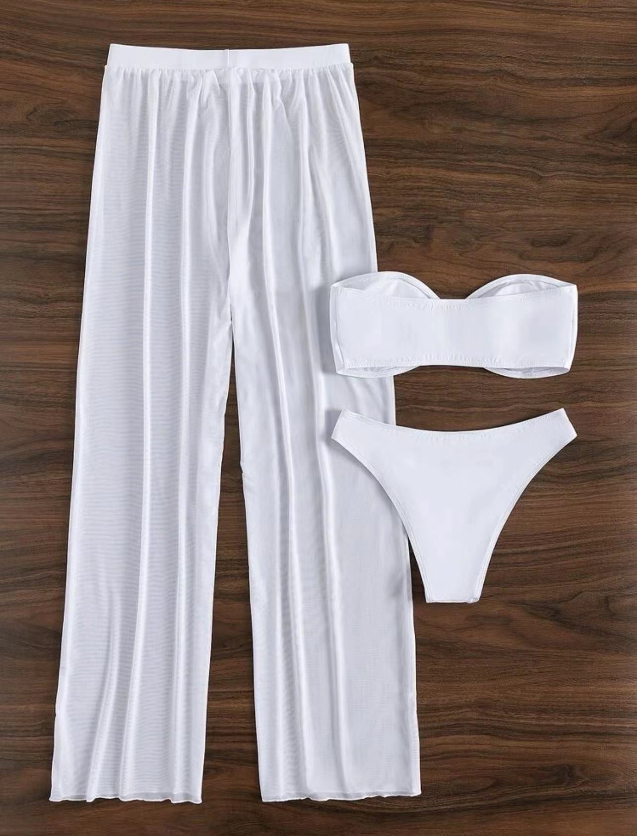 Azure Strapless Set