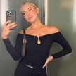 Off Shoulder Curve Top