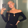 Off Shoulder Curve Top