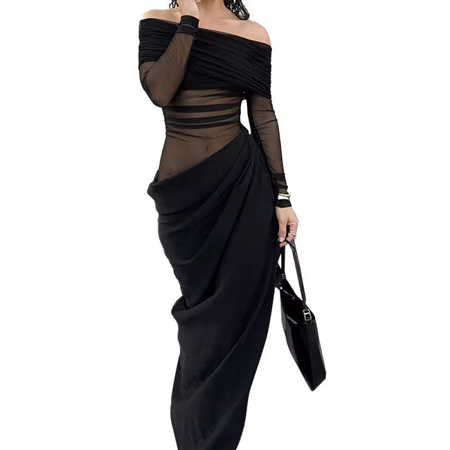 Off Shoulder Draped Dress