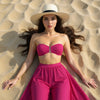 Azure Strapless Set